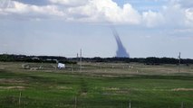 Tornado Swirls Outside Stettler Canada