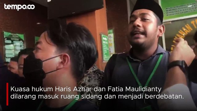 Aksi Saling Dorong di Sidang Pencemaran Nama Baik Menko Marves Luhut Binsar