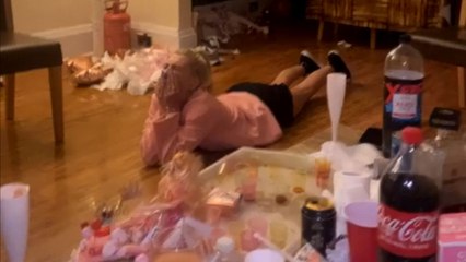 Tipsy woman left embarrassed following jaw-cracking attempt at a worm