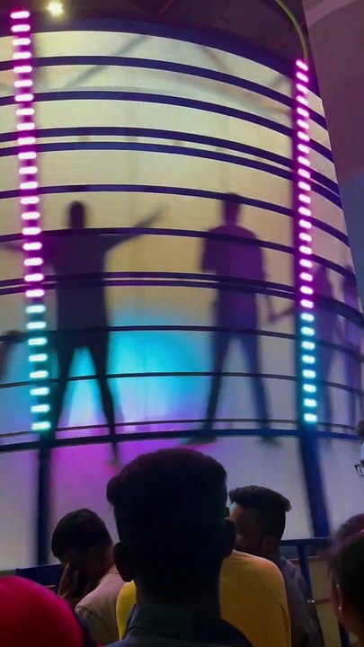 Upside-Down Man in Zero Gravity Ride