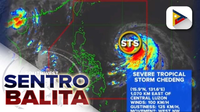 Bagyong #ChedengPH, bahagyang lumakas pero nananatiling walang direktang epekto sa anumang bahagi ng bansa, ayon sa PAGASA