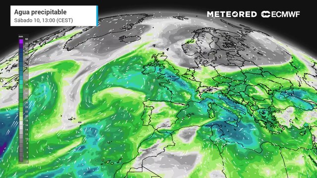 Los últimos coletazos del río atmosférico llegarán hoy a la península