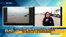 Chimbote: Tramo del muelle de La Costanera colapsó tras fuerte oleaje