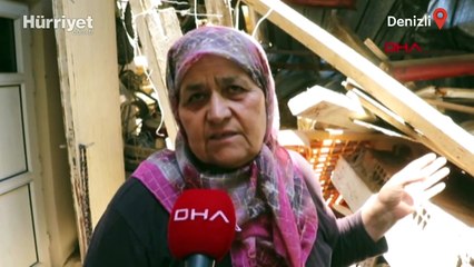 Denizli'de heyelan sonrası mahalleli tedirgin