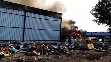 İnegöl'de fabrika yangını