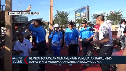 Pemkot Makassar Memamerkan Pembuatan Kapal Phinisi, Pukau Para Delegasi MNEK 2023