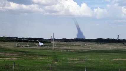 Tornado Swirls Outside Stettler Canada