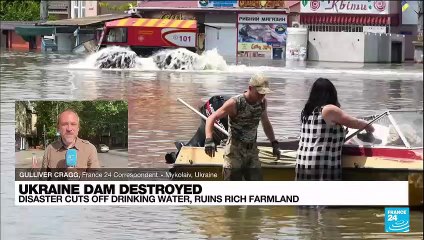 Ukraine wary of floating mines, disease spreading after Kakhovka dam collapse