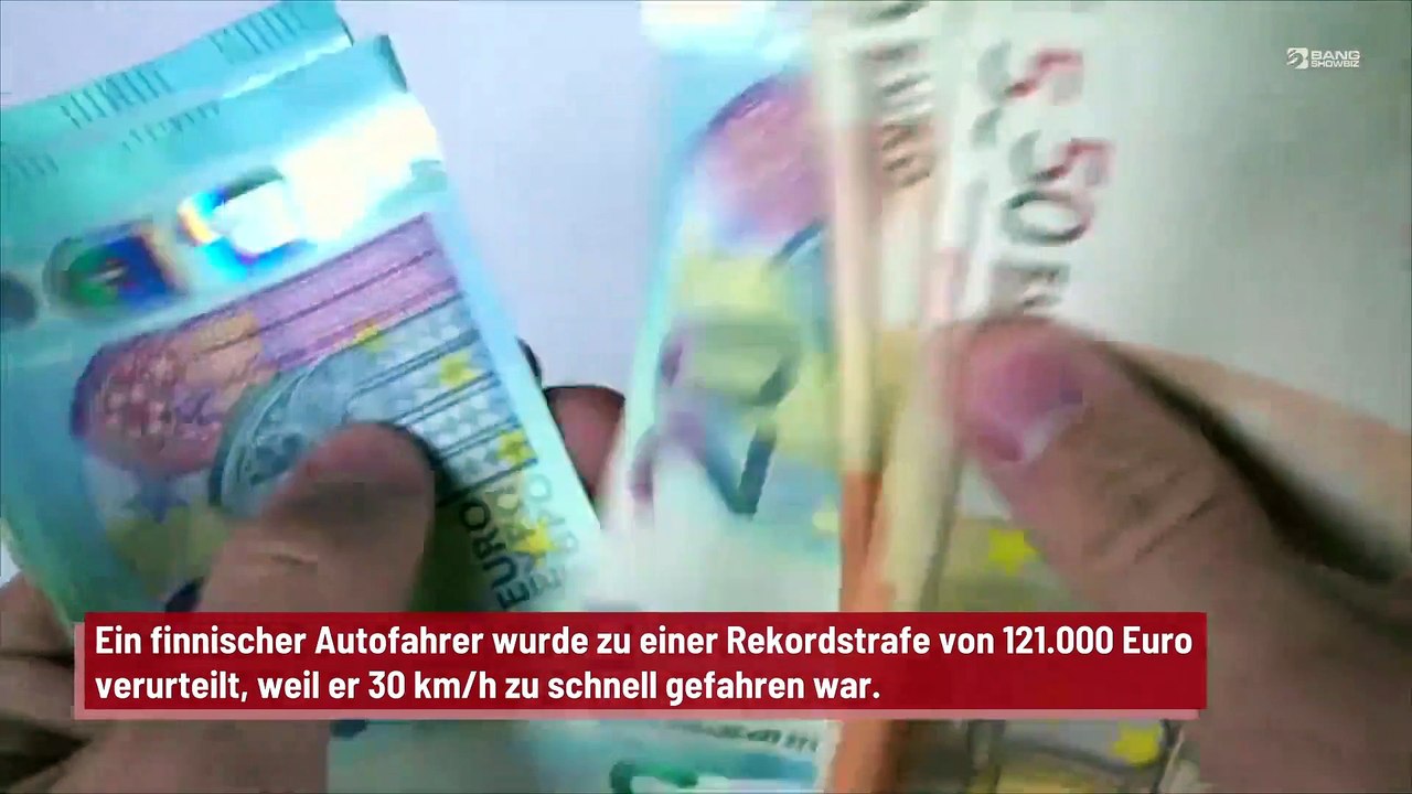 Finnischer Autofahrer mit Rekordstrafe von 121.000 Euro belegt