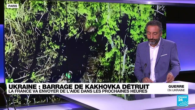 Barrage détruit : Macron annonce l'envoi d'une aide face aux besoins immédiats de l'Ukraine