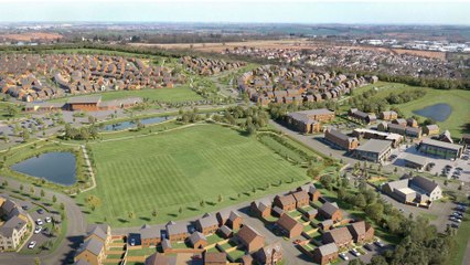 Stunning Aerial View of Wellingborough's Glenvale Park Expansion 🏡