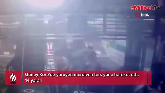 Güney Kore'de yürüyen merdiven ters yöne hareket etti: 14 yaralı