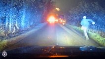 Police footage of HGV driver failing to stop for officers near J4 of the A14