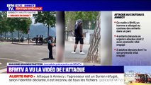 Annecy: une vidéo de l'attaque au couteau qu'a pu visionner BFMTV montre un homme tenter de s'interposer face à l'agresseur