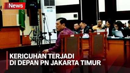 Kericuhan Terjadi di Depan PN Jakarta Timur saat Sidang Pencemaran Nama Baik Luhut