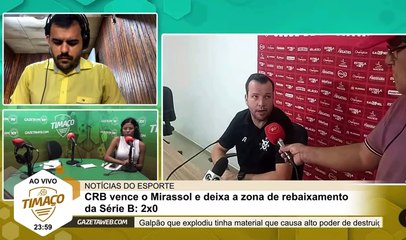 Confiante, Daniel Paulista faz avaliação da vitória do CRB e diz que há muito trabalho pela frente. Já podemos pensar na primeira parte da tabela? O técnico responde!