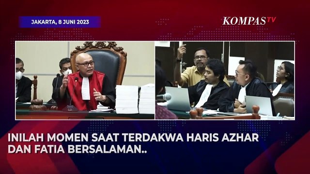Jabat Tangan Haris-Fatia dengan Luhut Jelang Akhir Sidang Kasus Pencemaran Nama Baik