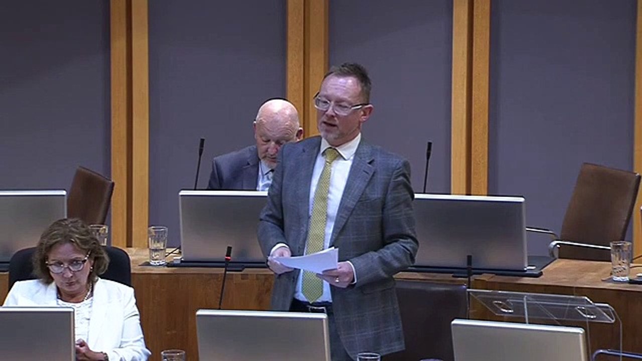 Russell George asking Vaughan Gething when the Dyfi Bridge project will be completed at the Senedd on 6 June 2023