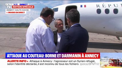 La Première ministre est arrivée à Annecy après l'attaque au couteau survenue ce matin