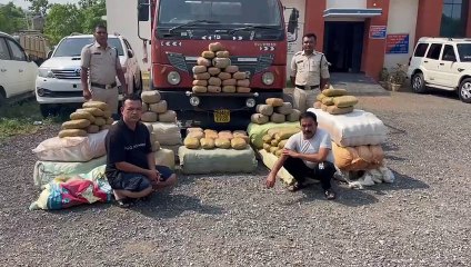 तस्करों के मंसूबे हुए नाकाम, पांच क्विंटल गांजा पकड़ाया