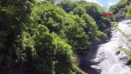 KARACAÖREN ŞELALESİ SAĞANAKLA COŞTU