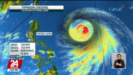 Bagyong Chedeng, lalo pang lumakas, posibleng sa Lunes ng umaga pa lumabas ng PAR - Weather update today (June 8, 2023) | 24 Oras