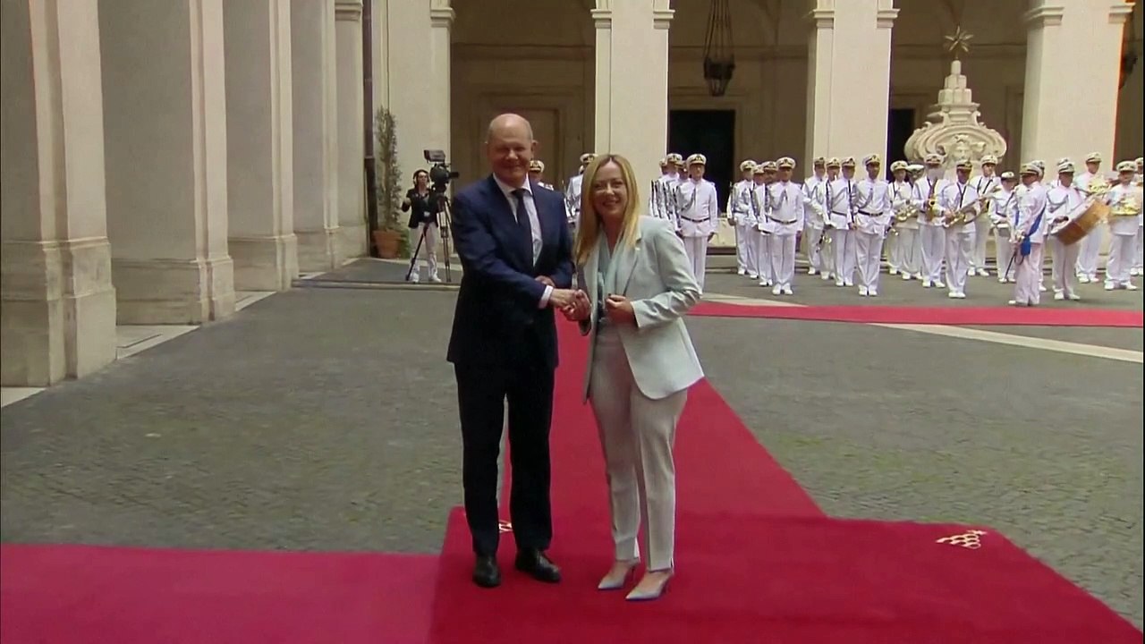Scholz zu Besuch bei Italiens Regierungschefin Meloni