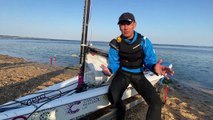 Ken Fowler returns to Mudeford after sailing around around 262 islands in the British Isles (video: Cancer Research UK)