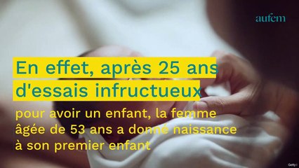 Descargar video: Miracle : elle devient maman pour la 1ère fois à 53 ans après 25 ans de stérilité