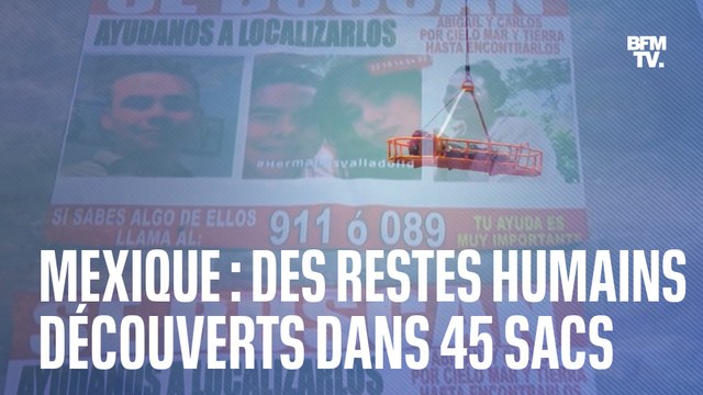 Mexique: les restes humains de huit jeunes ont été découverts à l'intérieur de 45 sacs