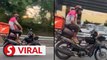 Food delivery rider nabbed over dangerous bike stunt