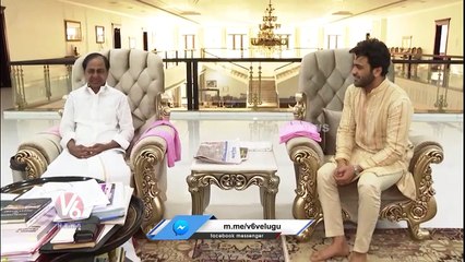 Actor Sharwanand Meets CM KCR, Invites For His Wedding Reception | V6 News