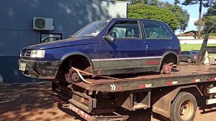 Fiat Uno com registro de furto é recuperado pela Polícia Militar