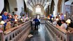 St Mary's Church Choir, Tenby in rehearsal for concert and services