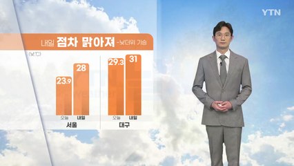 [날씨] 내일 점차 맑아져...낮 무더위 기승 / YTN