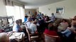 Seaham care home residents taken back to school days in sing along with primary school children