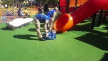 Criança cai de brinquedo na Praça Wilson Joffre e precisa ser socorrida pelo Siate