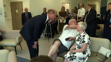 'You're a tall b*gger': William meets witty hospital patient