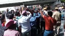 महापड़ाव छोड़ मंत्रियों का घेराव करने पहुंचे कर्मचारी, 70 कर्मचारियों ने दी गिरफ्तारी