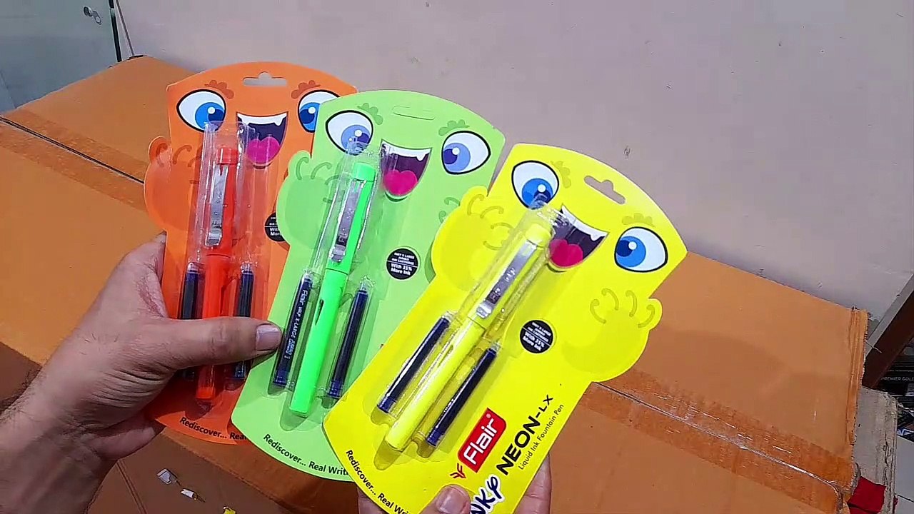 Unboxing and Review of FLAIR Inky Neon Liquid Ink Fountain Pen