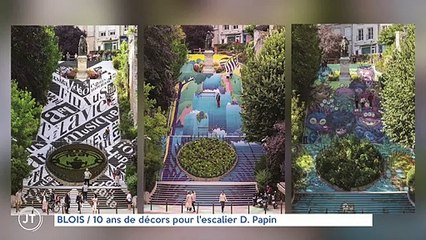 BLOIS / 10 ans de décors pour l'escalier D. Papin