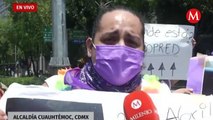 Protestan colectivos en Paseo de la Reforma, denuncian acoso sexual y agresiones en preparatoria