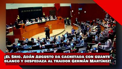 ¡VEAN! ¡El Srio. Adán Augusto da cachetada con guante blanco y despedaza al traidor Germán Martínez!