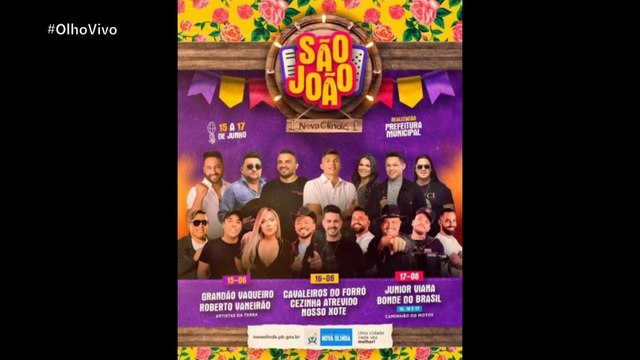 São João de Nova Olinda, no Vale do Piancó, terá três dias de festa com grandes atrações