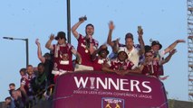 West Ham parade UECL trophy through streets of London