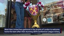 West Ham parade UECL trophy through streets of London