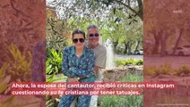 Critican a esposa de Ricardo Montaner por tener tatuajes siendo cristiana