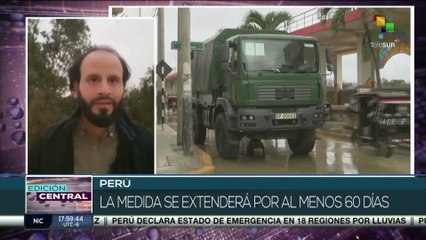 Gobierno de Perú decreta estado de emergencia ente el peligro de inminentes lluvias