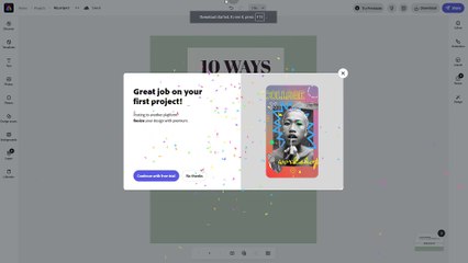 Adobe Express Course Section 20 Downloading Designs
