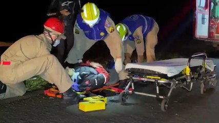 Homem fica ferido ao cair de moto na BR-467 no cruzamento com a rodovia BR-163